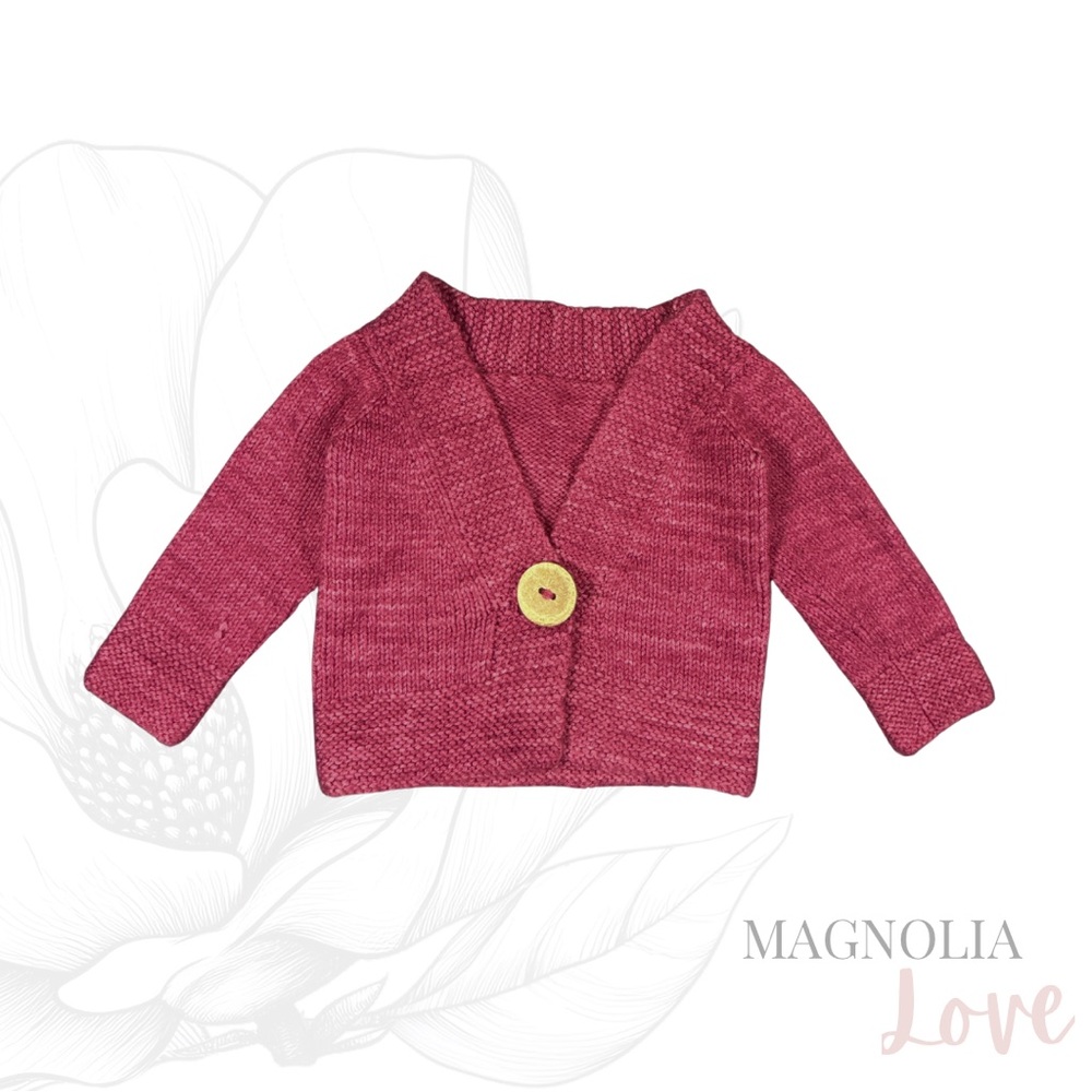 🧶 Hand Knit Cardigan with Button